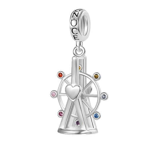 Gnoce Best Moment Ferris Wheel Charm Platinum-plated Silver Blend_1