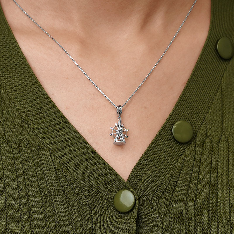 Gnoce Best Moment Ferris Wheel Charm Platinum-plated Silver Blend_7