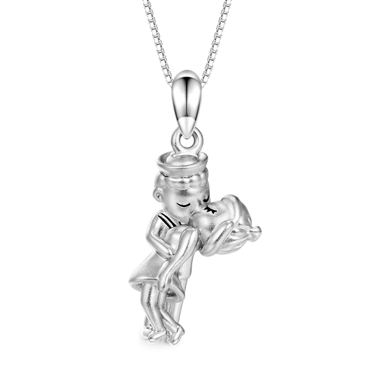Gnoce Kiss of Victory Necklace Platinum-plated Silver Blend_1