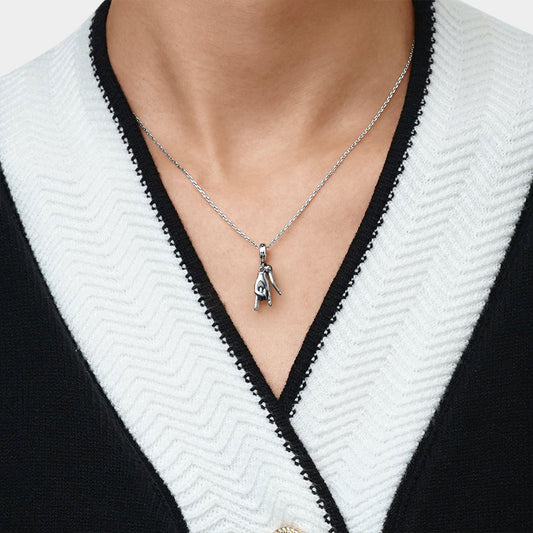 Gnoce Lucky Horn & Hand Sign Pendant Dangle Charm_7