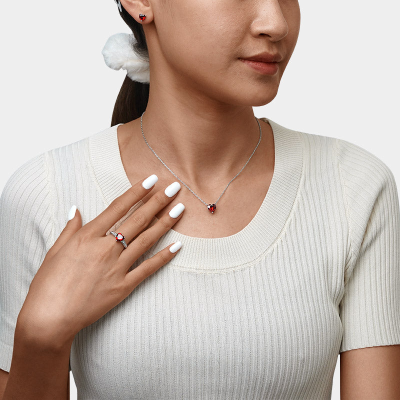 Gnoce Birthstone Heart Ring_6