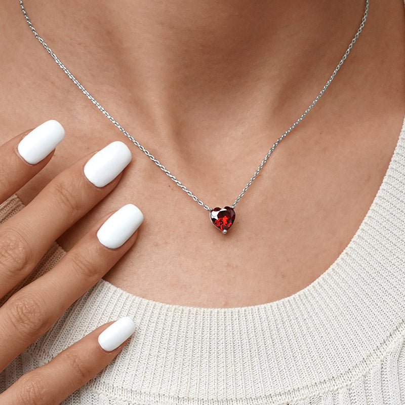 Gnoce Birthstone Heart Necklace_6