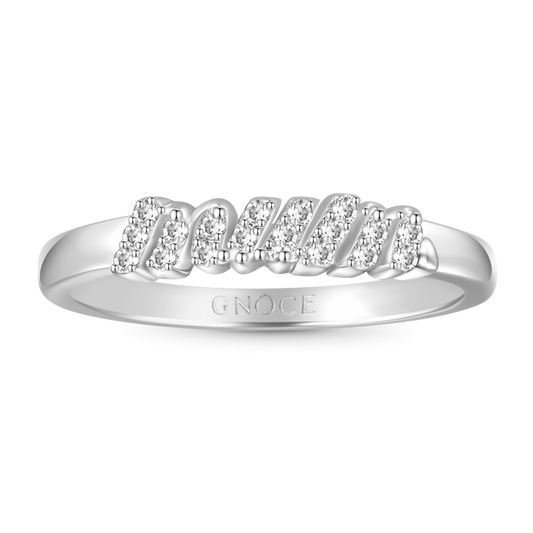 Gnoce Sparkling Mum Ring Platinum-plated Silver Blend_1