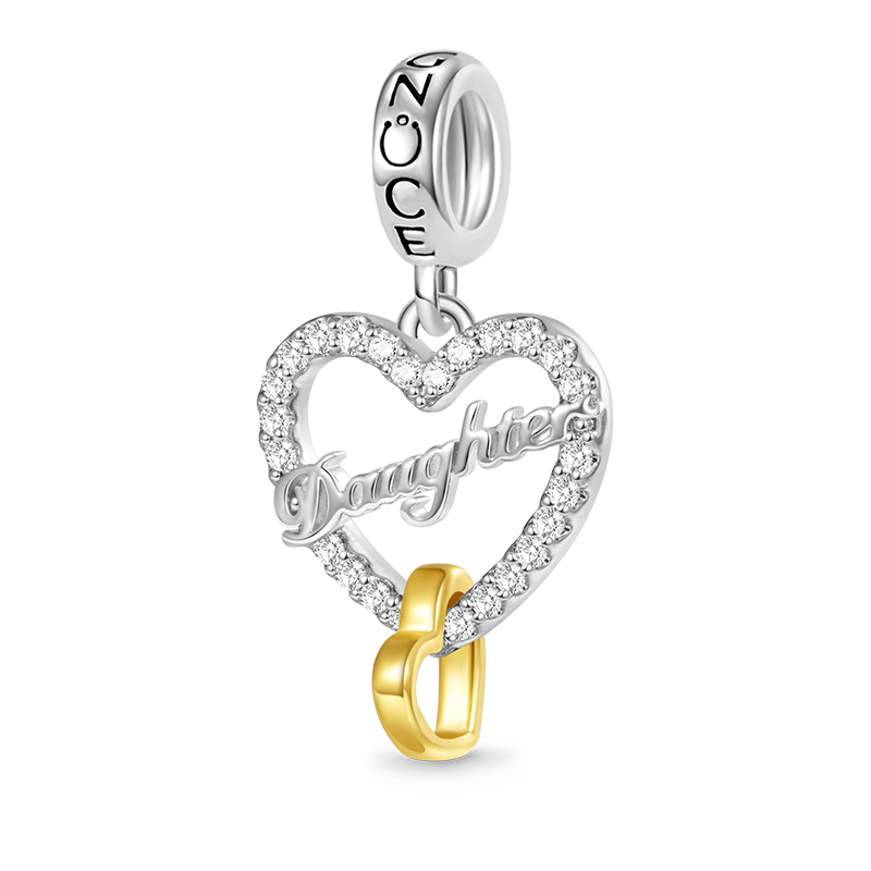 Gnoce Love You Daughter Heart Pendant Dangle Charm_1