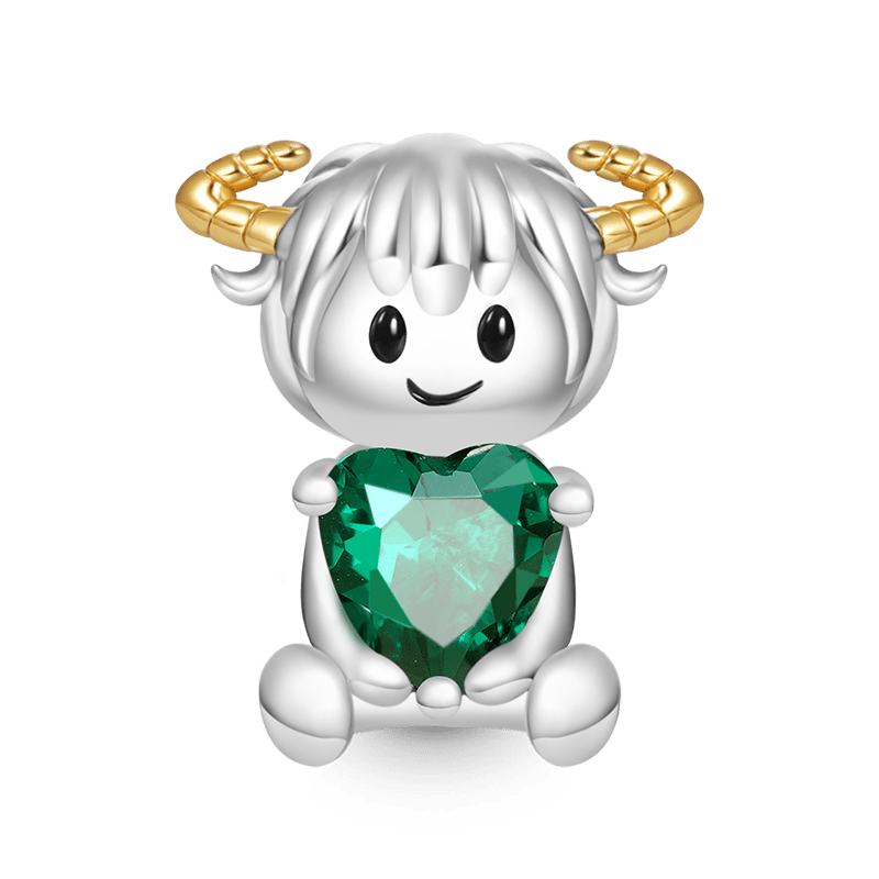 Gnoce Taurus Constellation Embraces Heart Gem Charm_1