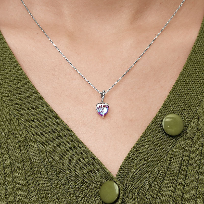 Gnoce Melting Heart Pendant Dangle Charm_7