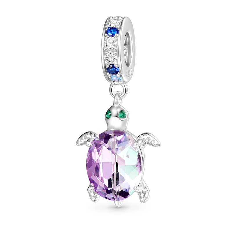 Gnoce Sparkling Sea Turtle Pendant Dangle Charm_1