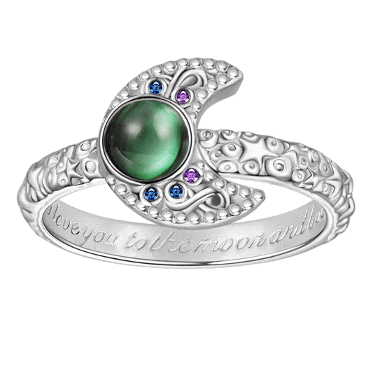 Gnoce Magic Moon Mood Ring Platinum-plated Silver Blend_1