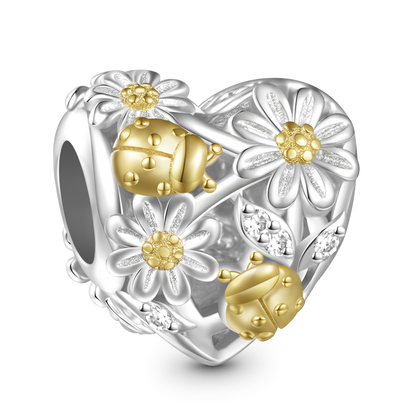 Gnoce Spring daisy ladybug Hollow Charm_2