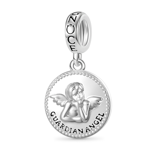 Gnoce Guardian Angel Charm Platinum-plated Silver Blend_1