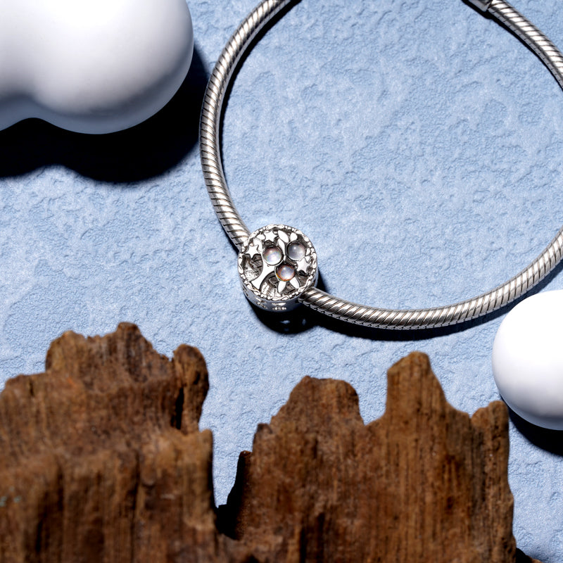 Gnoce Family Tree Personalized Photo Mood Charm Platinum-plated Silver Blend_2