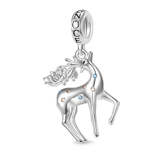 Gnoce Lovely Deer Charm Platinum-plated Silver Blend_1