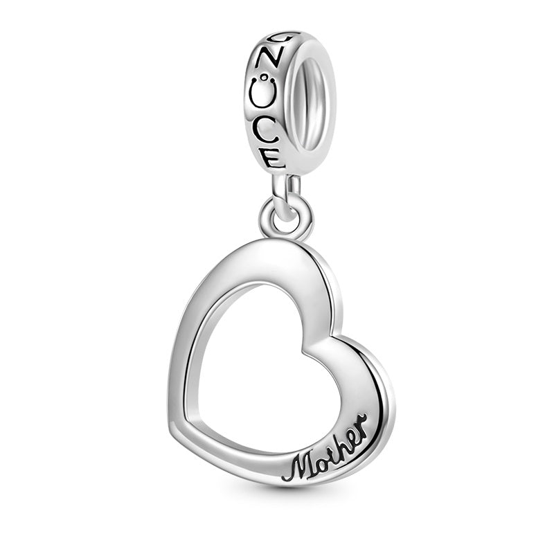 Gnoce Mother&Daughter Heart Pendant Dangle Charm_4