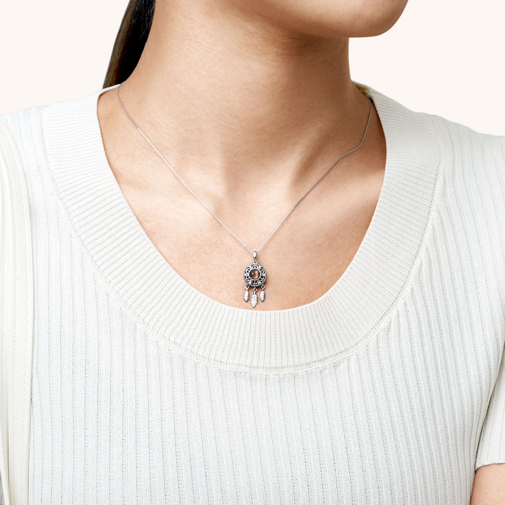 Gnoce Projection Dream Catcher Photo Necklace_3