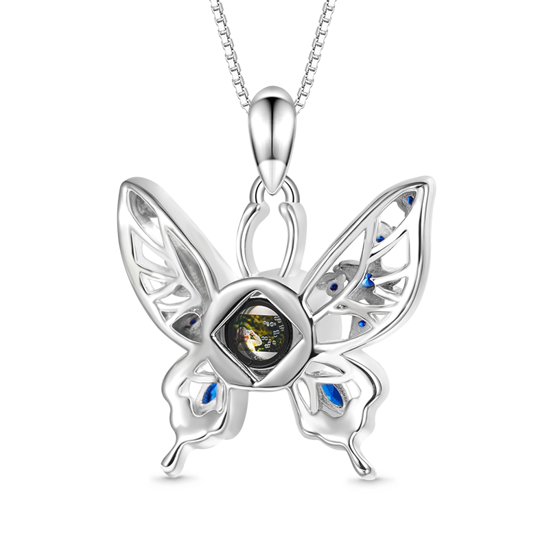 Gnoce Projection Butterfly Personalized Necklace_2