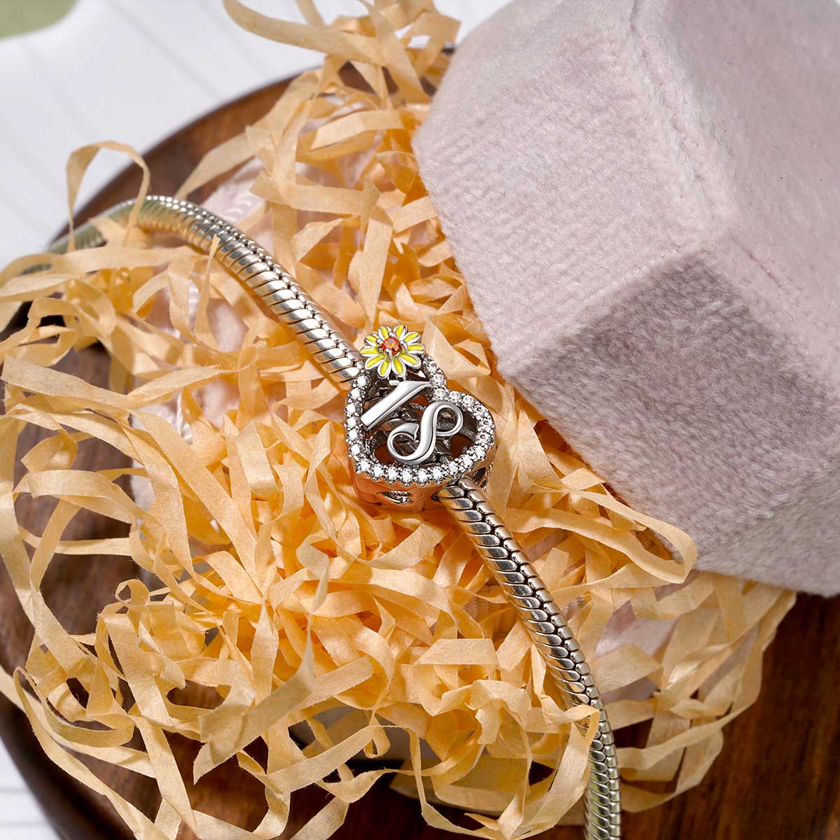 Gnoce Celebration 18th Birthday Heart Charm Platinum-plated Silver Blend_2