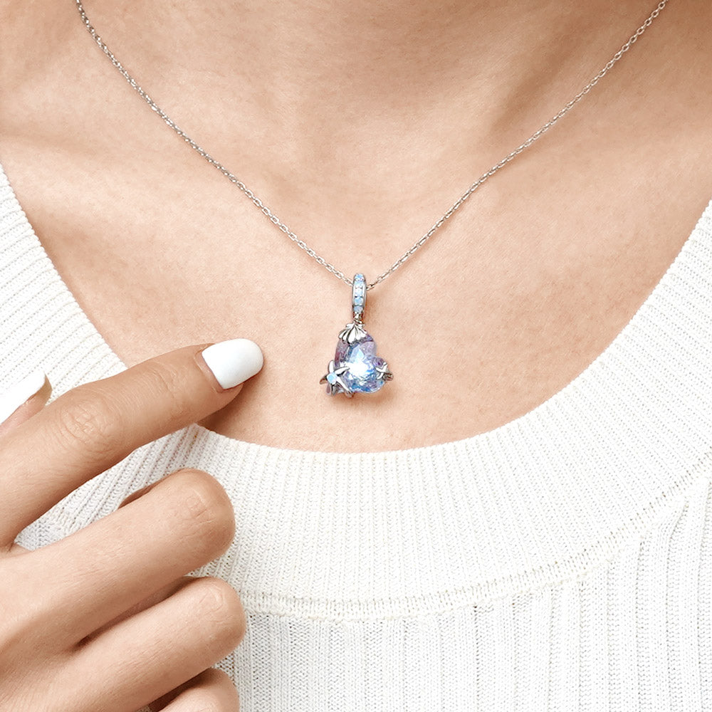 Gnoce Blue Sea World Pendant Dangle Charm_5