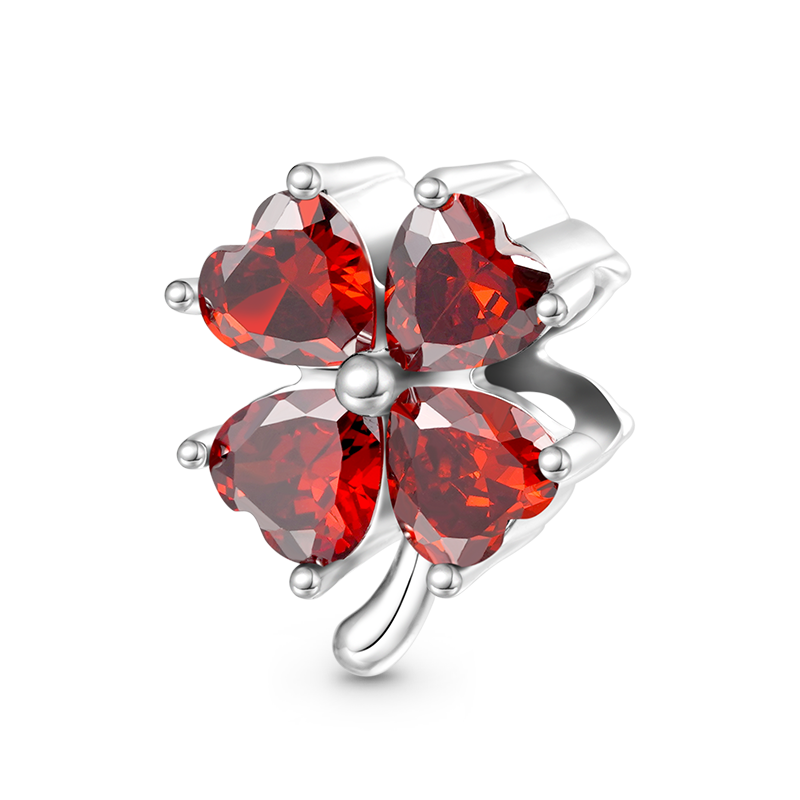 Gnoce Lucky Four-leaf Clover Birthstone Charm_1