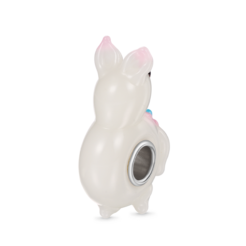 Gnoce Jumping Rabbit Murano Glass Charm_2