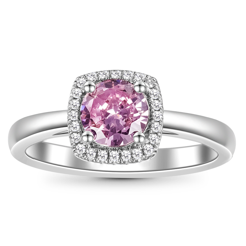 Gnoce Shimmering Pink Round-cut Promise Ring_1
