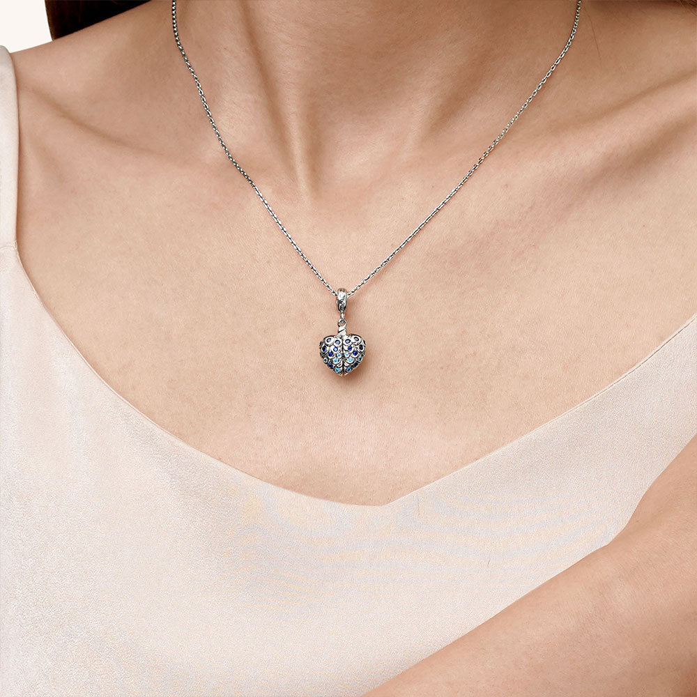 Gnoce Fish Scales Heart Engravable Pendant Dangle Charm_3