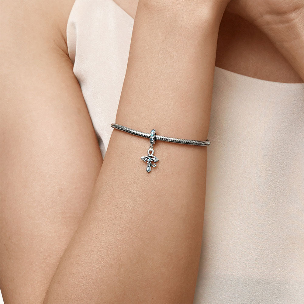 Gnoce Eye of Horus Cross Pendant Dangle Charm_5
