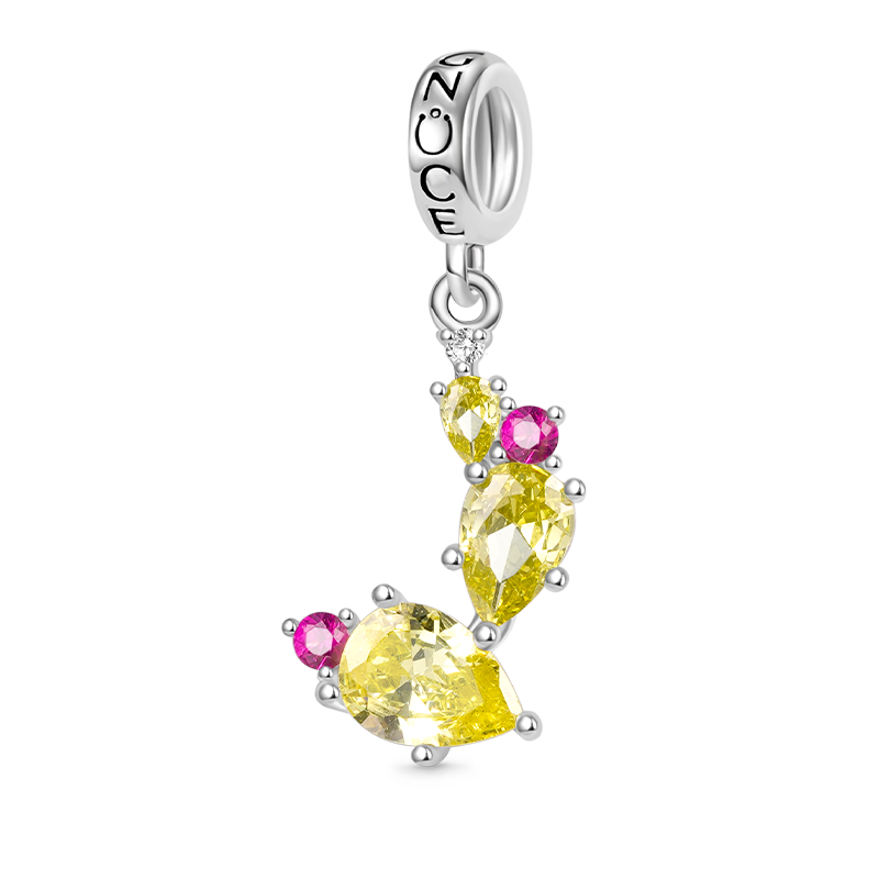 Gnoce Sparkling Cactus Pendant Dangle Charm_1