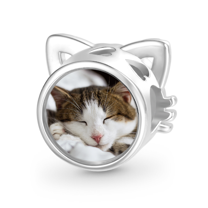 Gnoce Cat Love Personalized Photo Charm_2