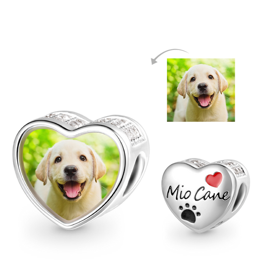 Gnoce Love "My Puppy" Heart Personalized Photo Charm_1