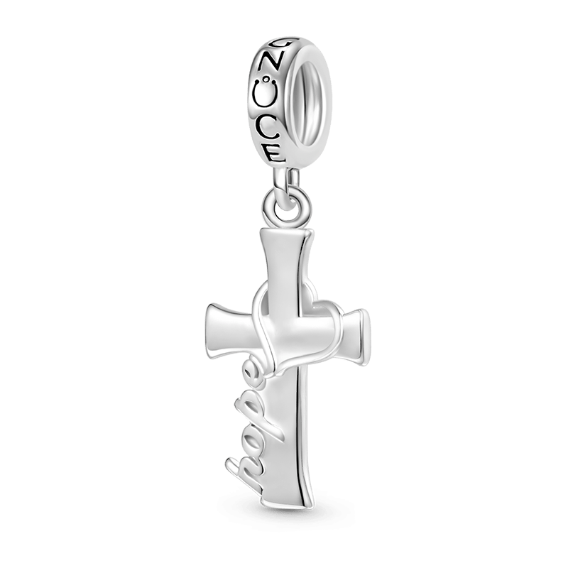 Gnoce Sparkling "Hope" Cross Pendant Dangle Charm_1