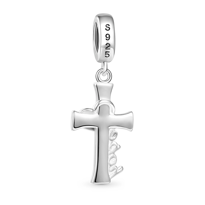 Gnoce Sparkling "Hope" Cross Pendant Dangle Charm_2