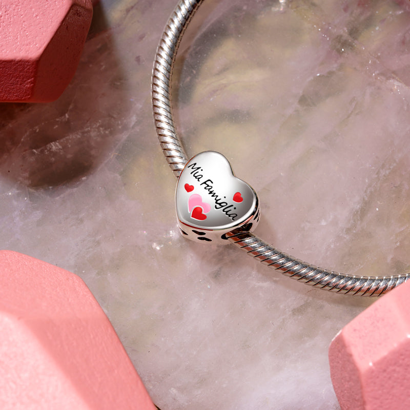 Gnoce Love "My Family" Heart Personalized Photo Charm_3