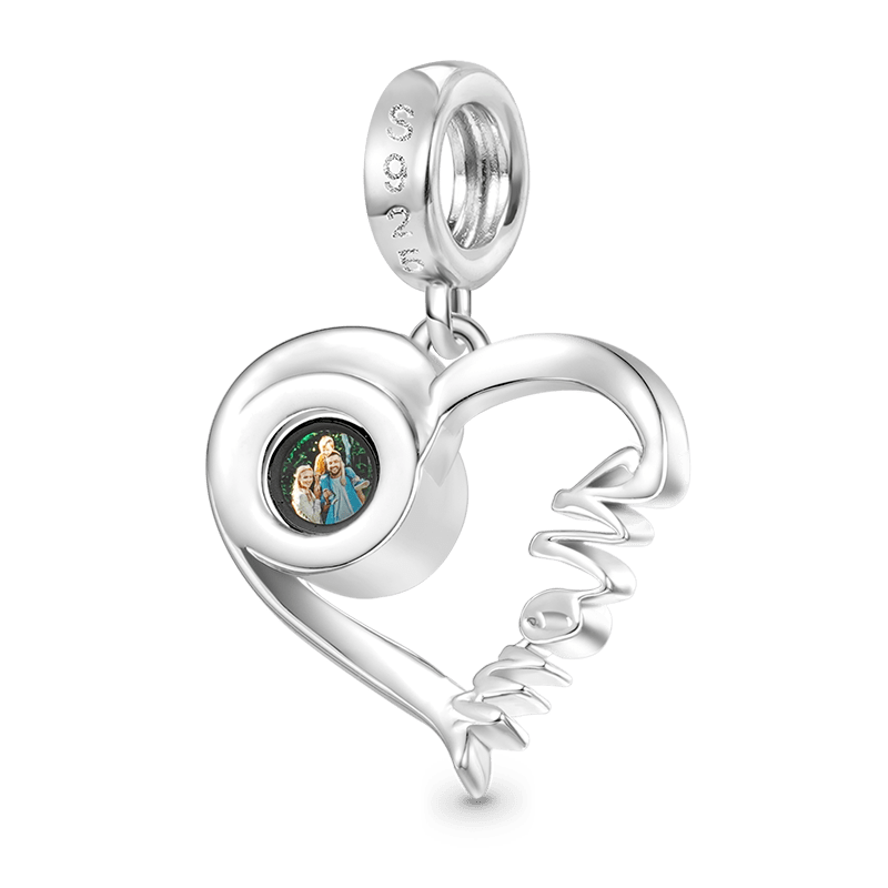 Gnoce Projection Mom Love Personalized Charm Platinum-plated Silver Blend_3