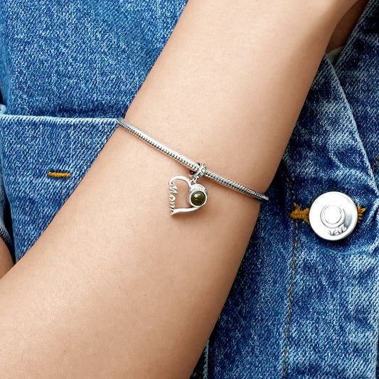 Gnoce Projection Mom Love Personalized Photo Pendant Dangle Charm_9