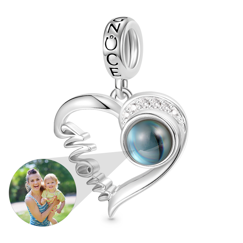 Gnoce Projection Mom Love Personalized Charm Platinum-plated Silver Blend_1