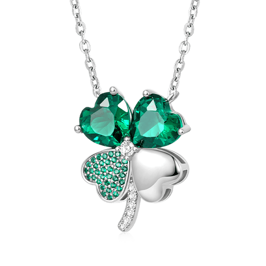 Gnoce Lucky Four Leaf Clover Necklace_1