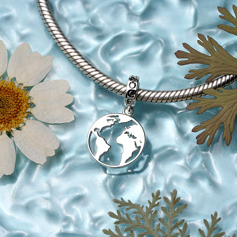 Gnoce Sparkling Earth Pendant Dangle Charm_3