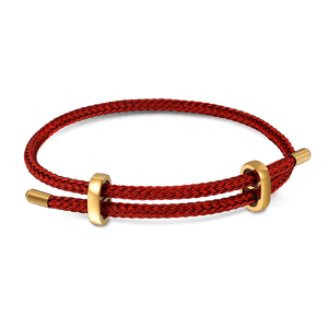 Gnoce Adjustable Red Basic Bracelet with 2 Pieces of Stoppers_1