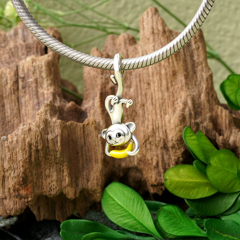 Gnoce Cute Playful Monkey Charm_3