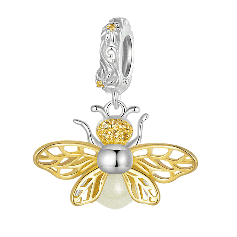 Gnoce Glow in the Dark Bee Pendant Dangle Charm_1