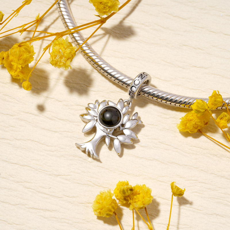 Gnoce Projection Tree of Life Personalized Photo Pendant Dangle Charm_4