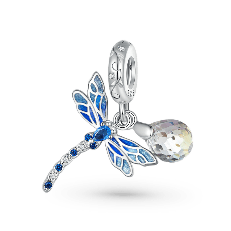 Gnoce Blue Dragonfly Pendant Dangle Charm_1