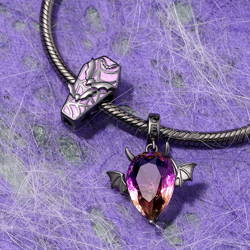 Gnoce Halloween Bat Coffin Charm_5