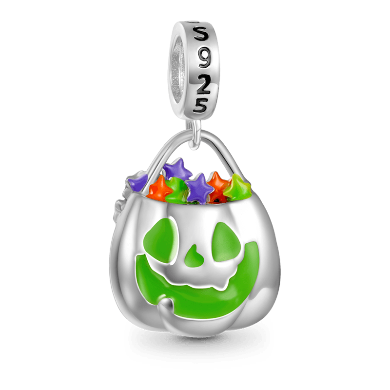 Gnoce Halloween Pumpkin Basket Pendant Dangle Charm_1