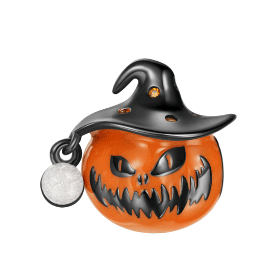 Gnoce Pumpkin Wearing a Wizard Hat Charm_1