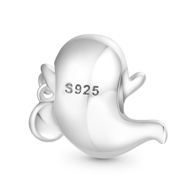 Gnoce Glow-in-the-Dark Ghost Charm Platinum-plated Silver Blend_3