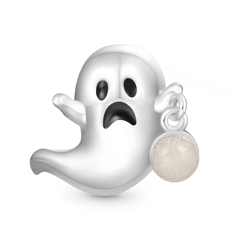 Gnoce Glow-in-the-Dark Ghost Charm Platinum-plated Silver Blend_2
