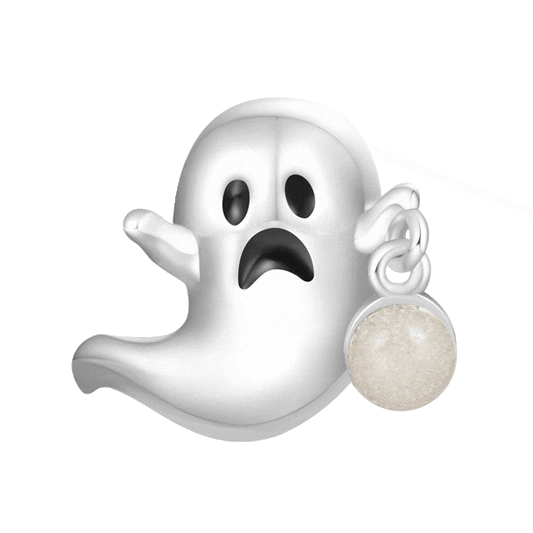 Gnoce Glow-in-the-Dark Ghost Charm Platinum-plated Silver Blend_1
