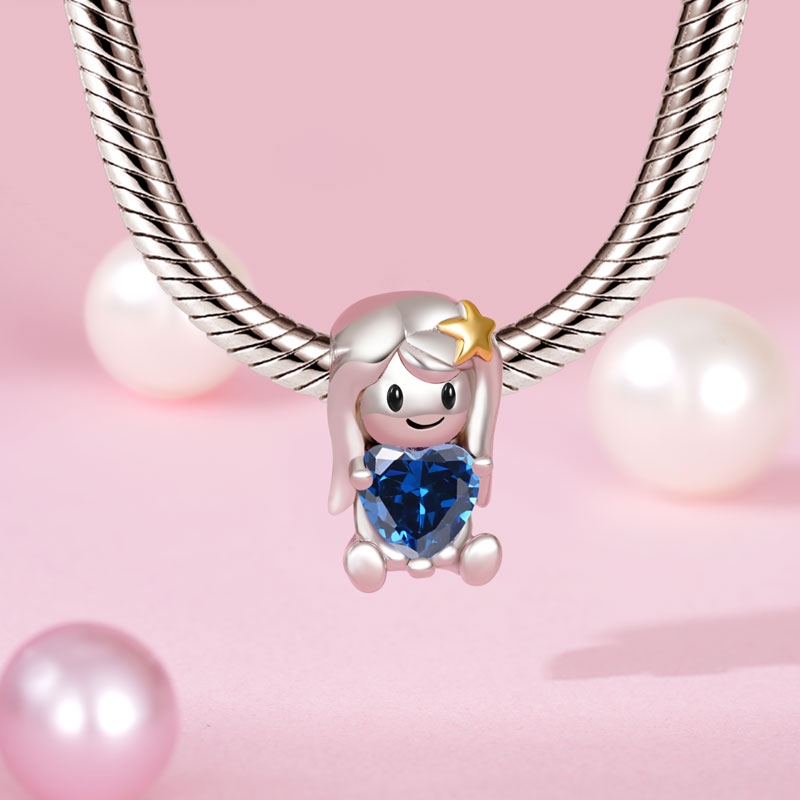 Gnoce Virgo Constellation Embraces Heart Gem Charm_3
