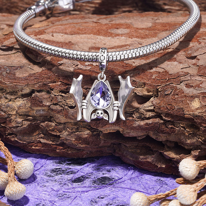 Gnoce Halloween Magical Wings Bat Charm Platinum-plated Silver Blend_5